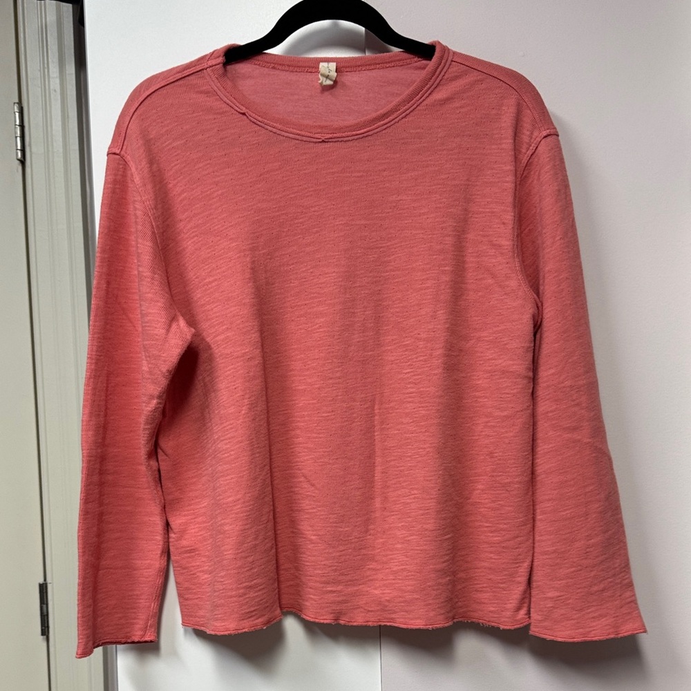 Salmon Soft Ribbed Top,  sz M